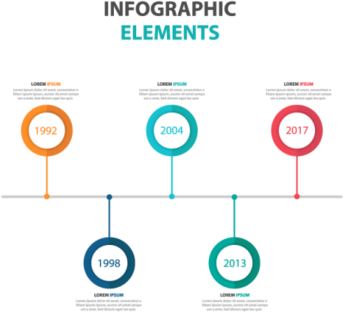 Timeline Infographic Design Elements PNG