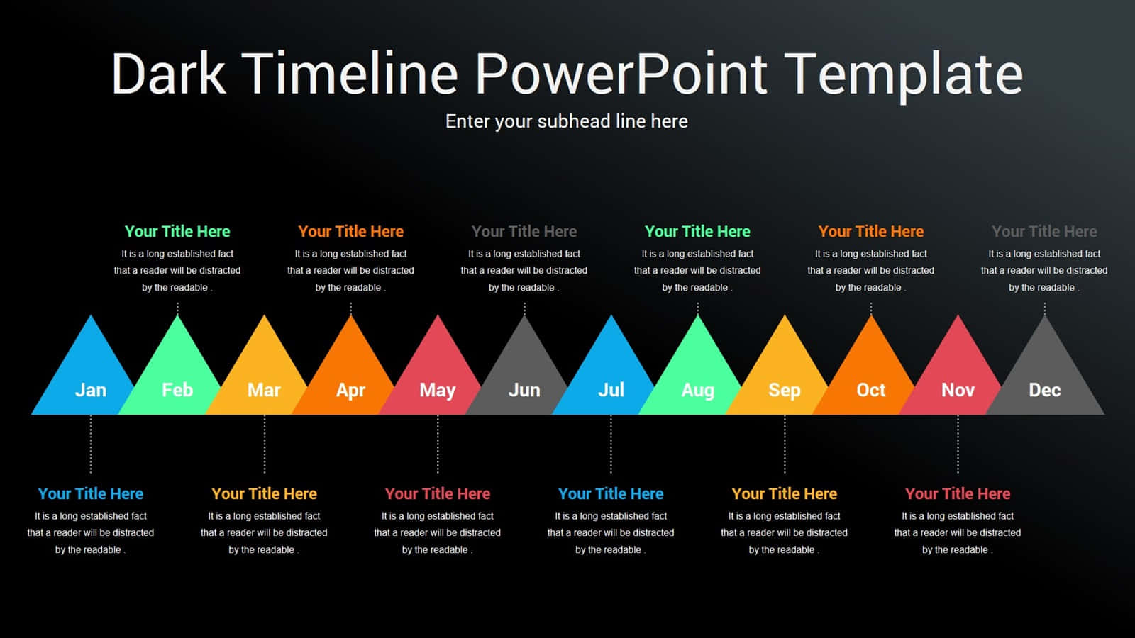 Dark Timeline Powerpoint Template