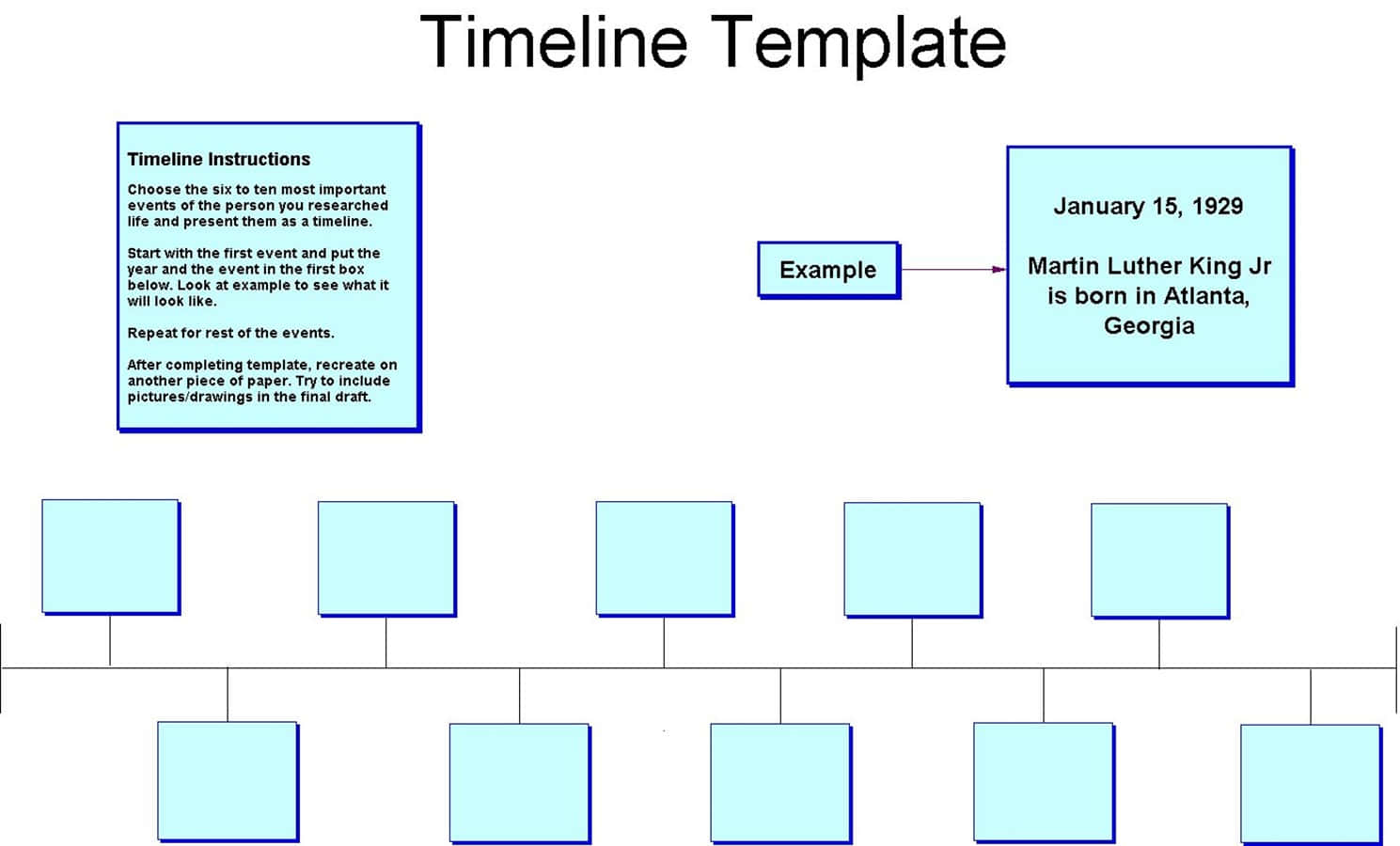 Timeline Template For A Project