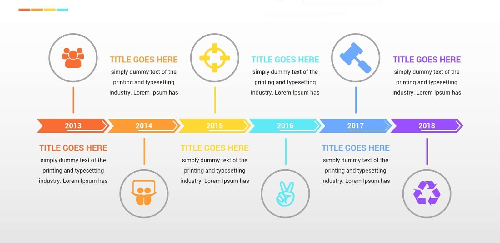 A Colorful Timeline Powerpoint Template