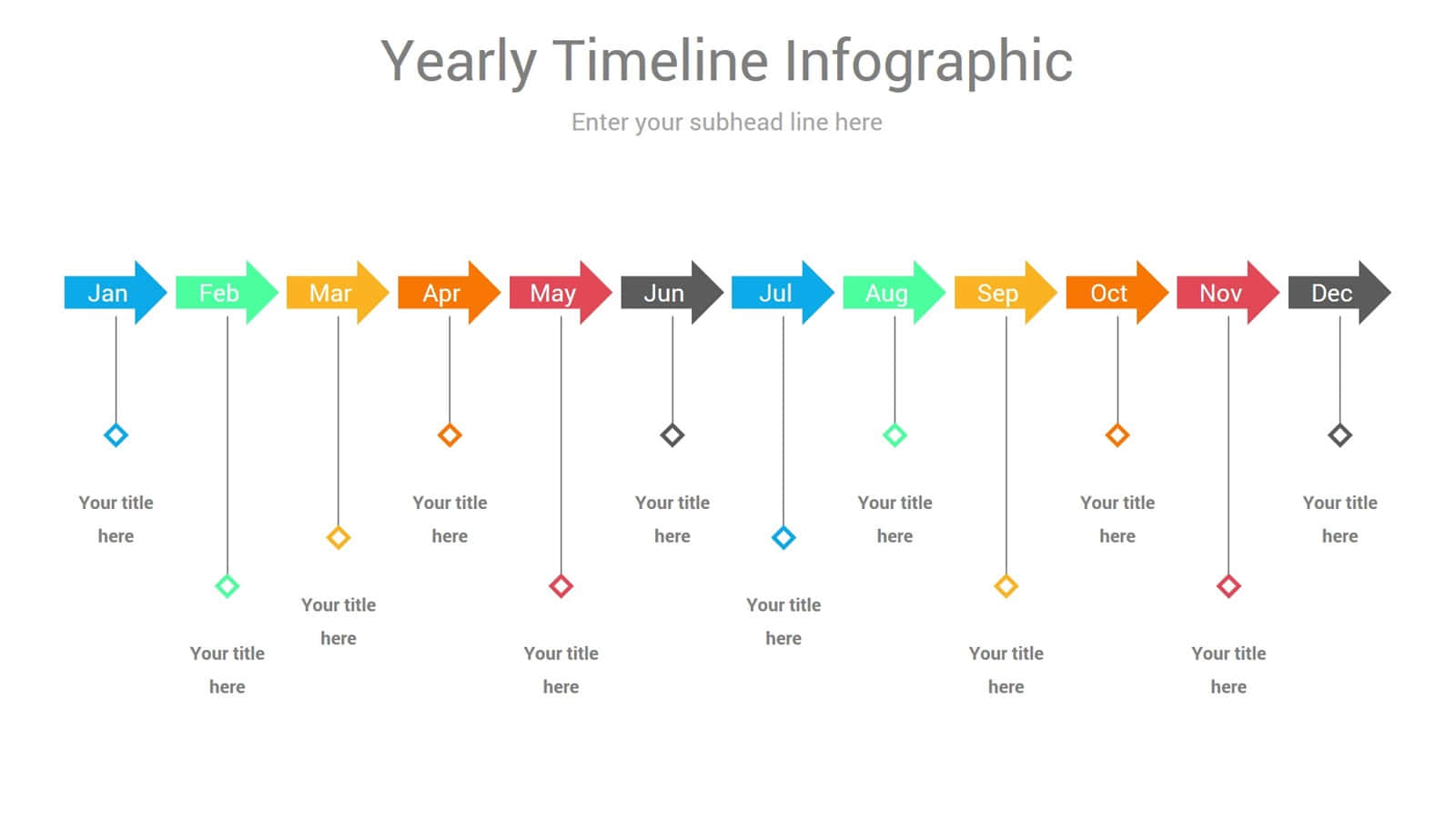 A Timeline Infographic With Different Colors