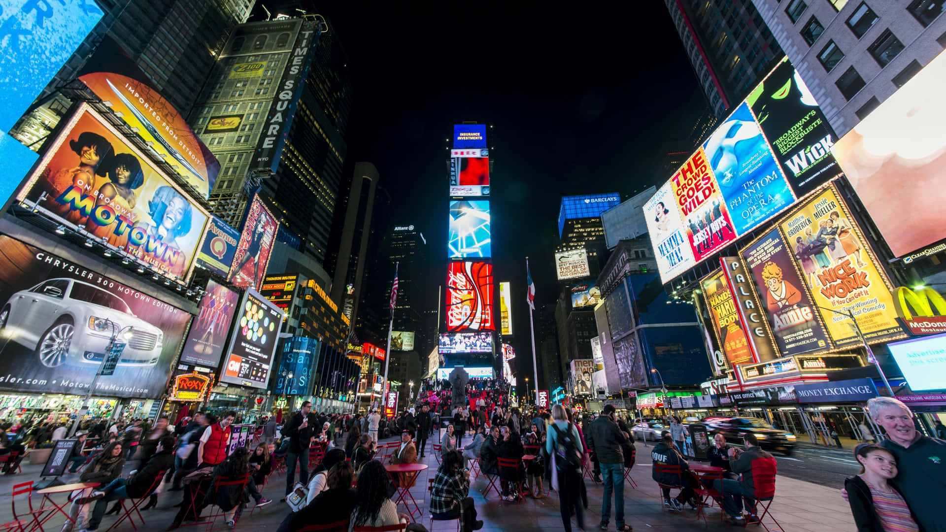 Diehellen Lichter Des Times Square Wallpaper