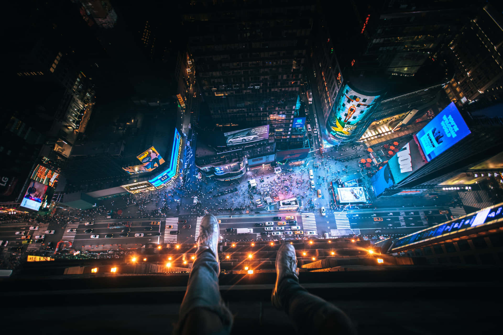 Fantastisk Times Square udsigt i 4K Wallpaper