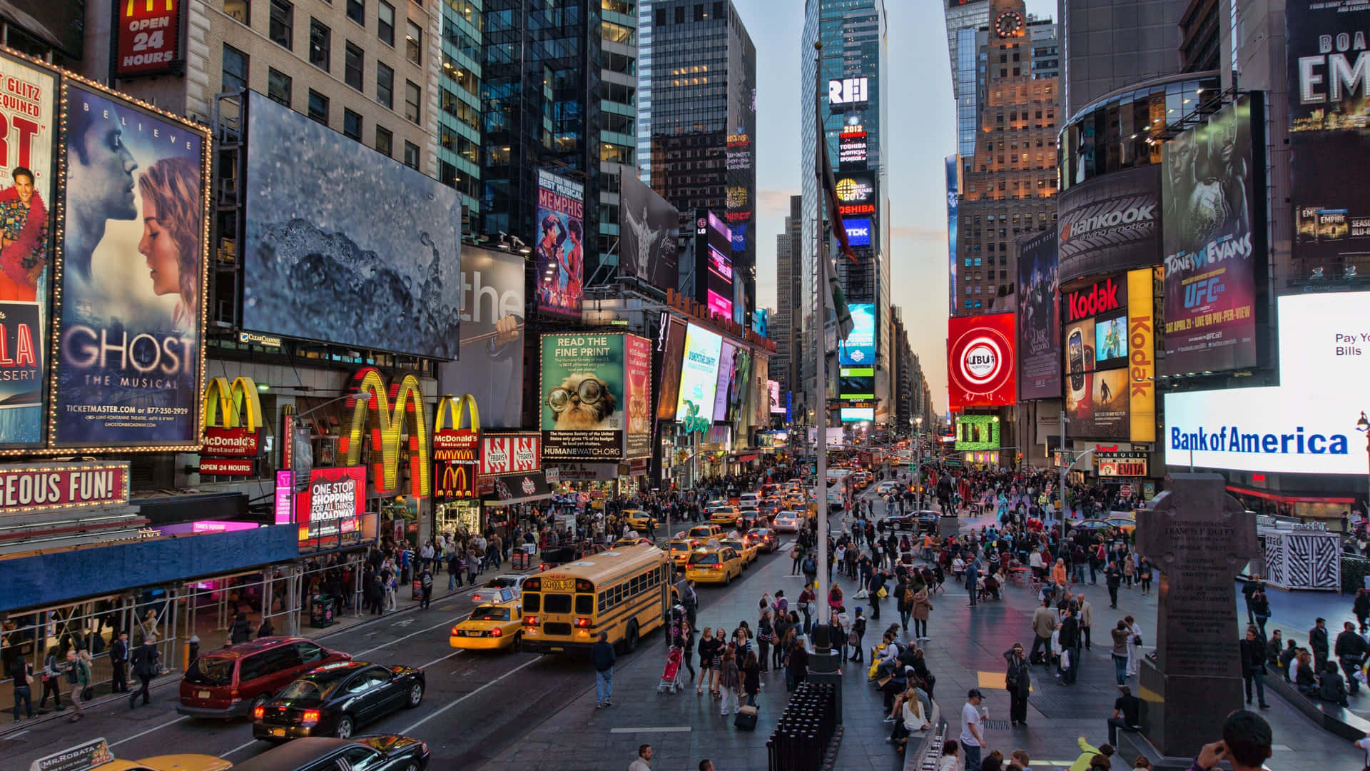 Lyser Times Square i New York City Wallpaper