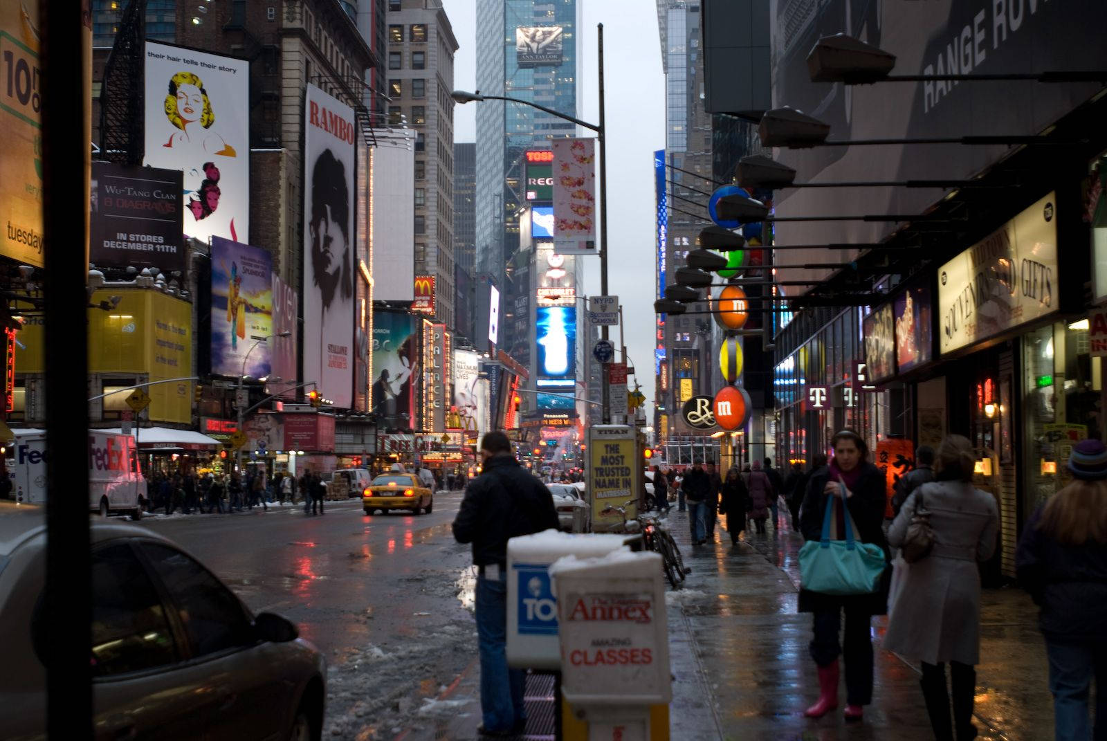 Times Square After Rain Wallpaper