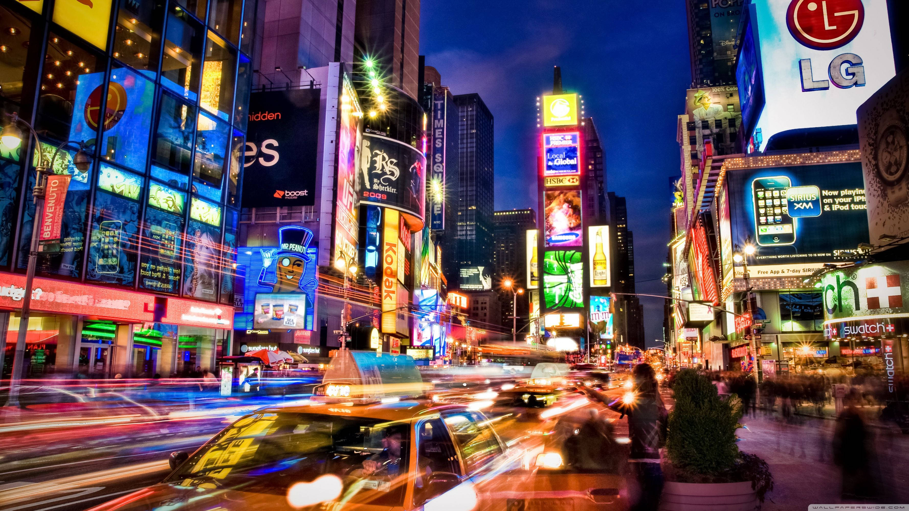 Times Square At Night American City Wallpaper