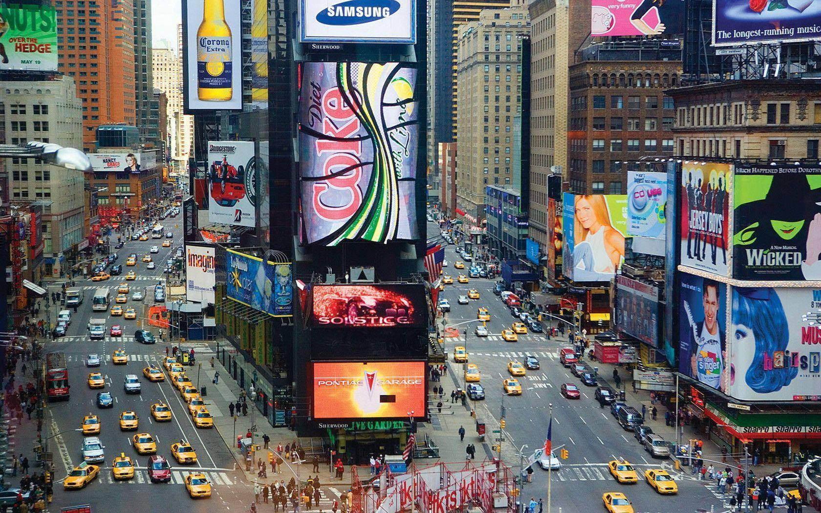 Vallaspublicitarias De Times Square Fondo de pantalla