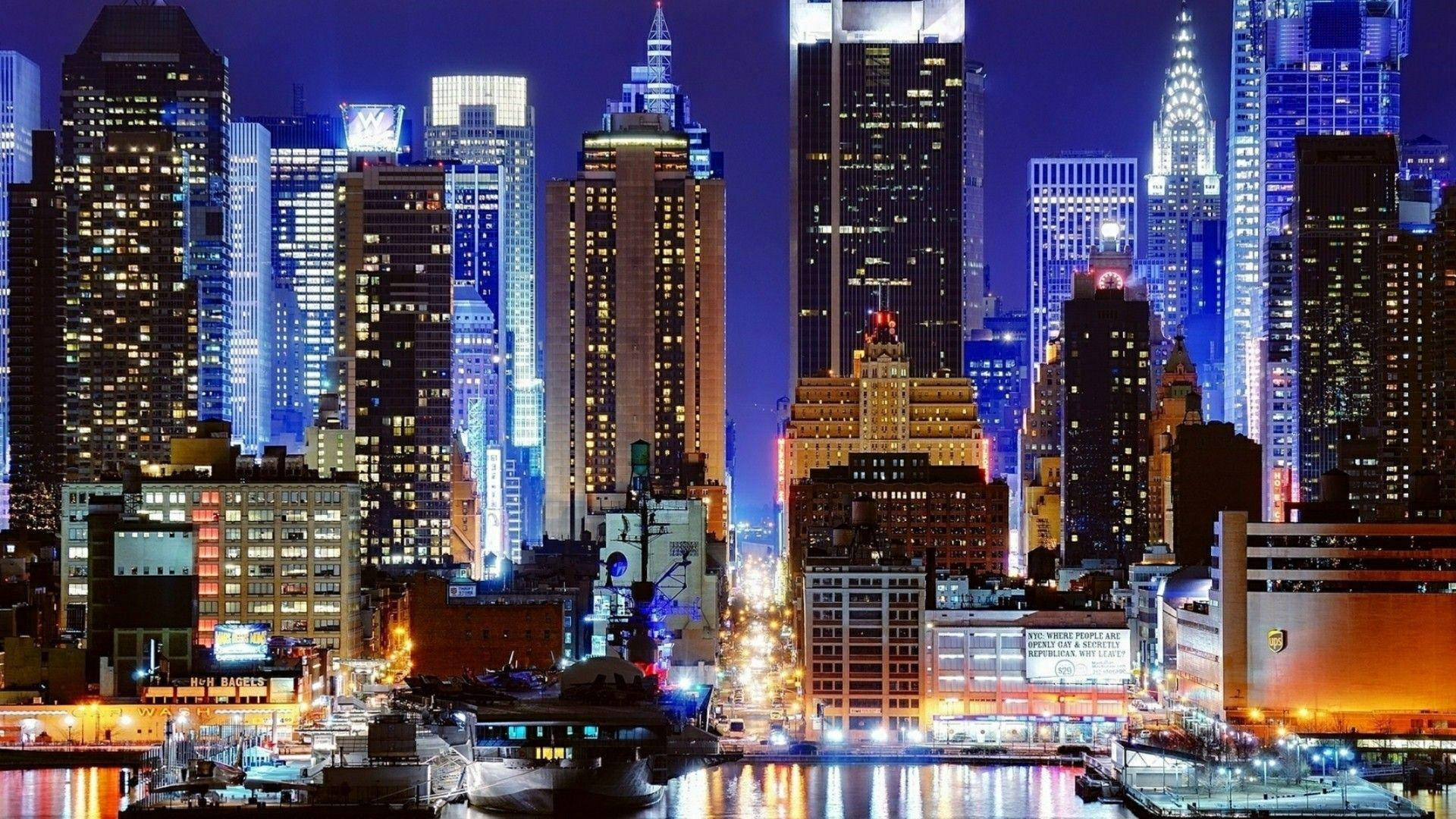 Times Square New York Night Wallpaper