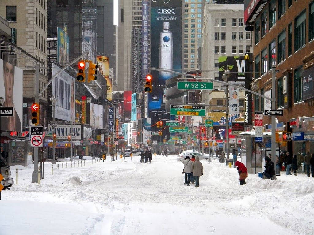 Times Square Snow Wallpaper