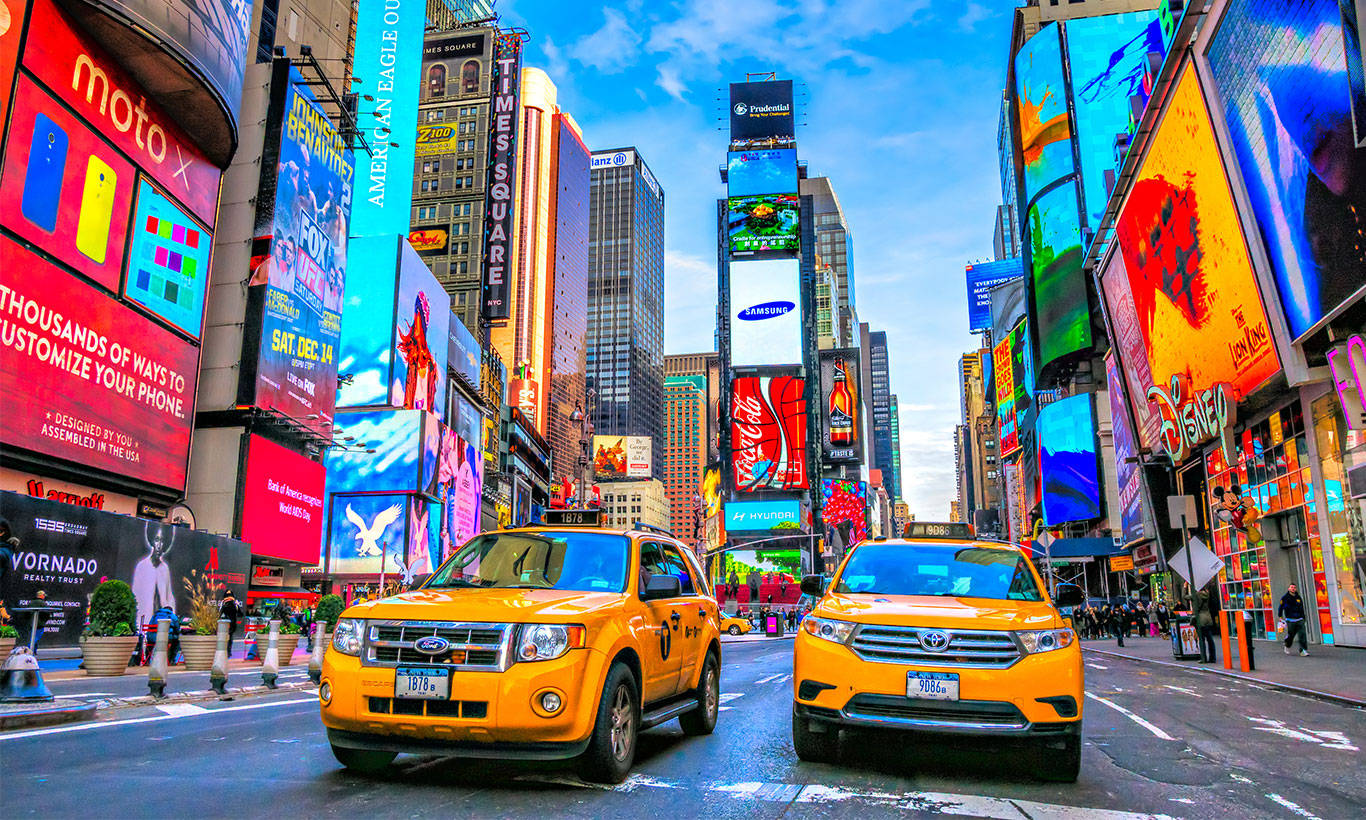 Times Square Yellow Taxi Wallpaper