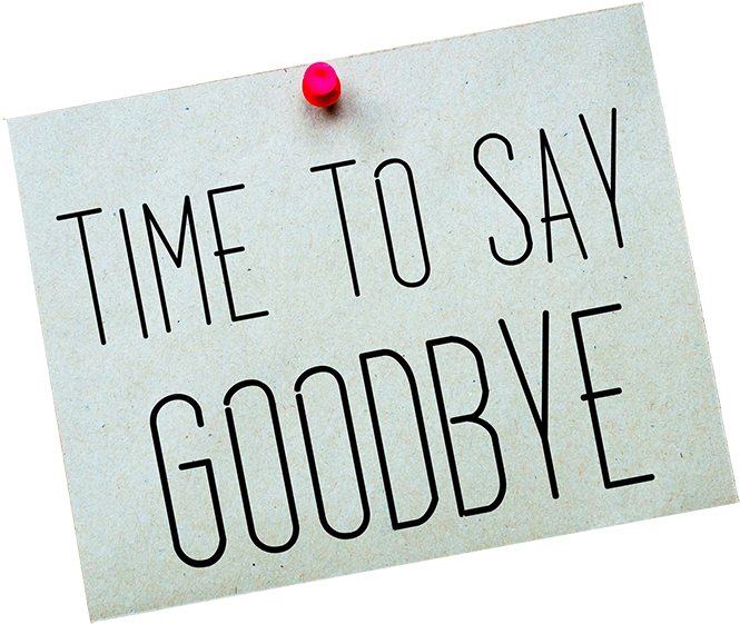 Timeto Say Goodbye Note PNG