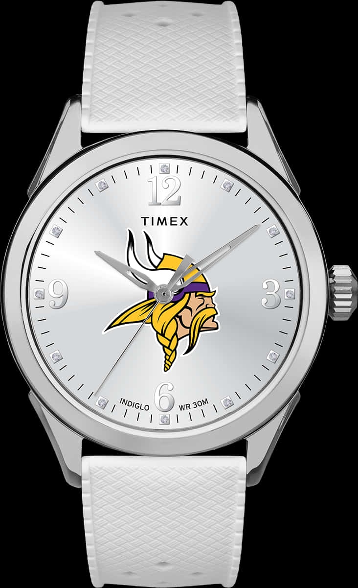 Timex Watchwith Vikings Logo PNG