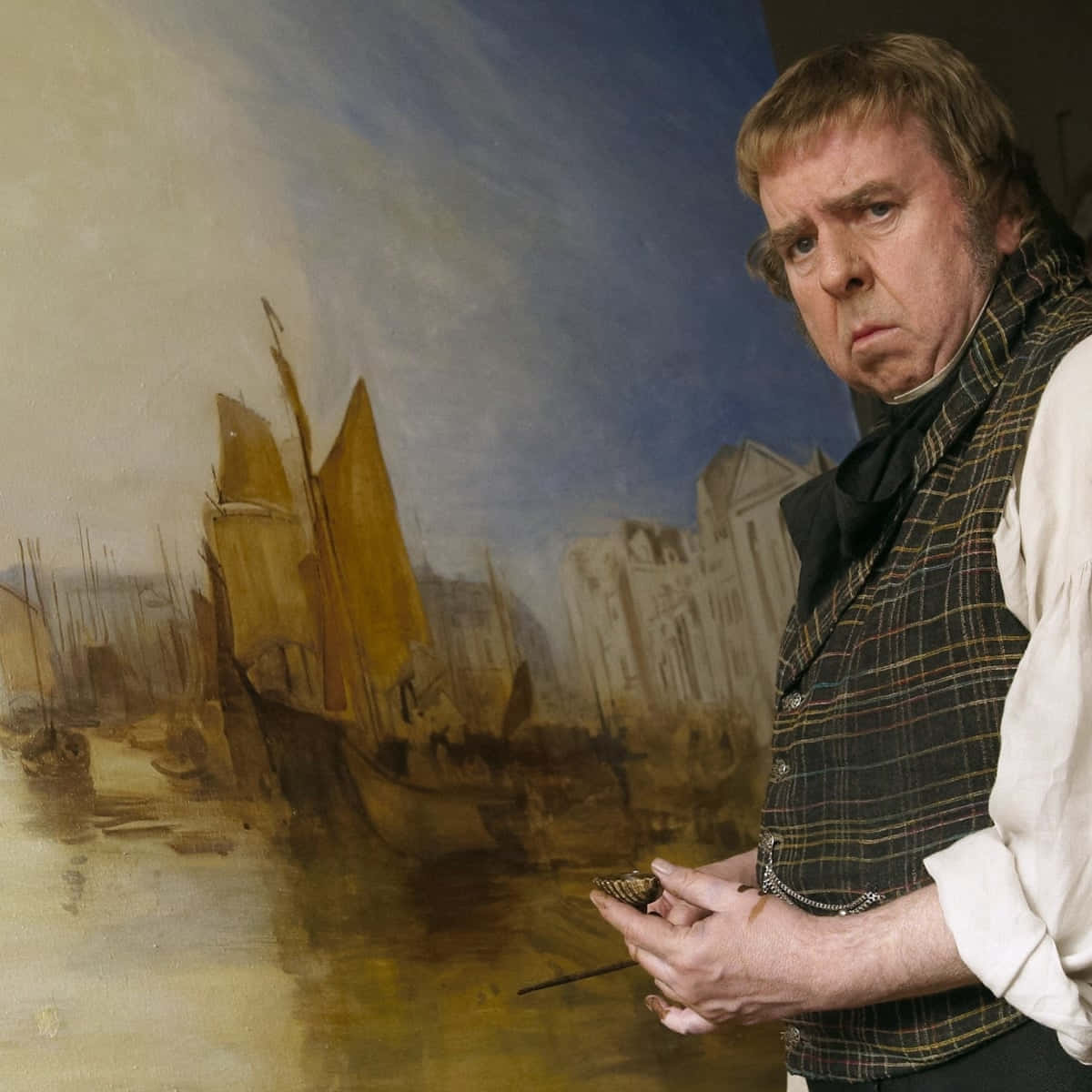 Timothyspall Posando Para Un Retrato. Fondo de pantalla