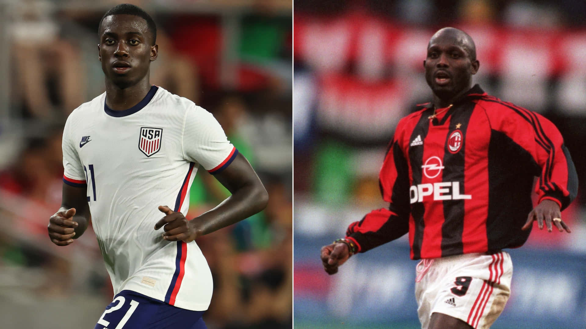 Timothy Weah And George Weah Comparison Wallpaper