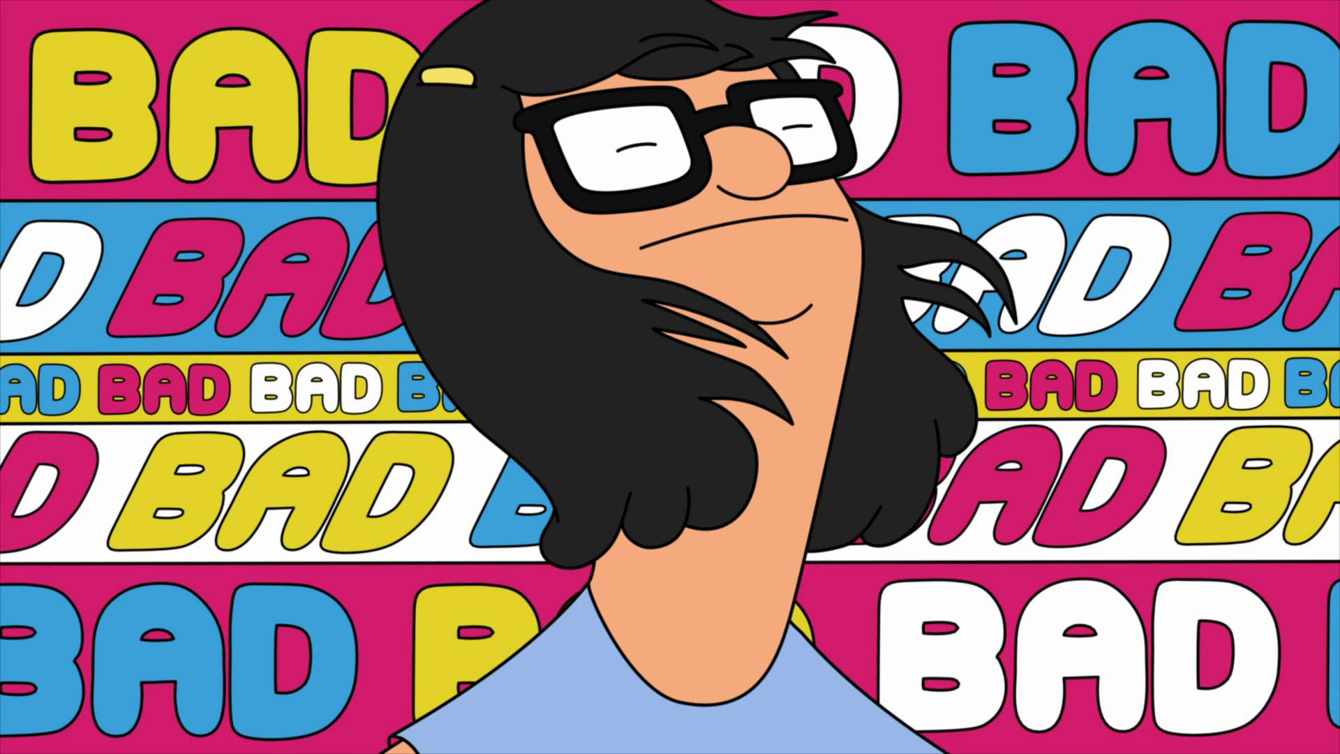 Tina Belcher showcasing her unique personality in a classic pose. Wallpaper