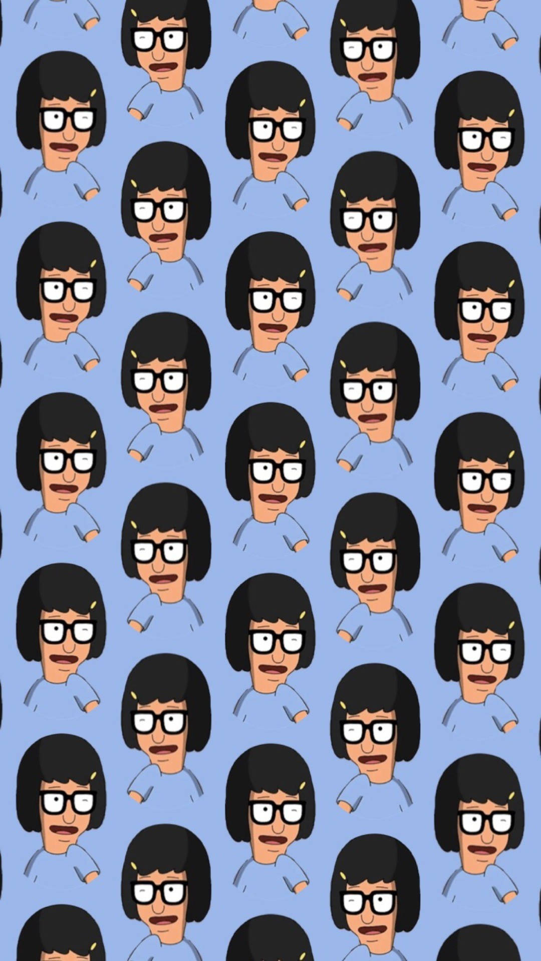Tina Belcher Face Pattern Art Wallpaper