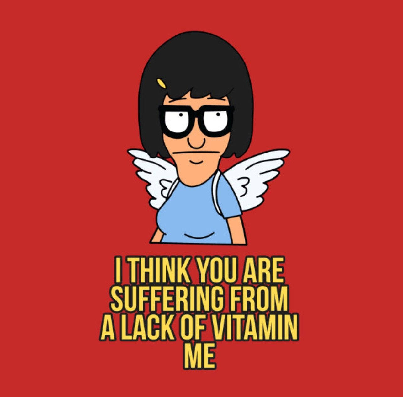 Tina Belcher With Angel Wings Wallpaper