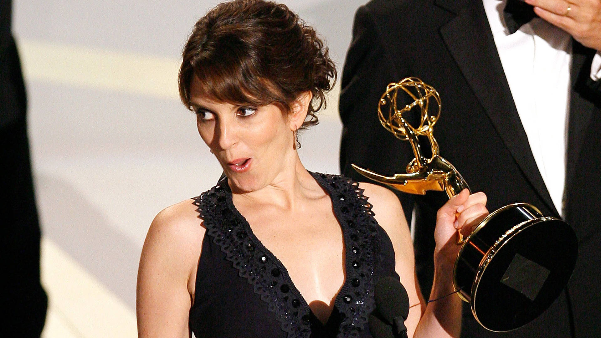 Tina Fey Emmy Awards Vinder Tapet Wallpaper