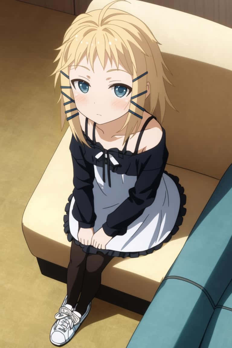 Tina Sprout Assise Sur Un Canapé - Personnage Anime Fond d'écran