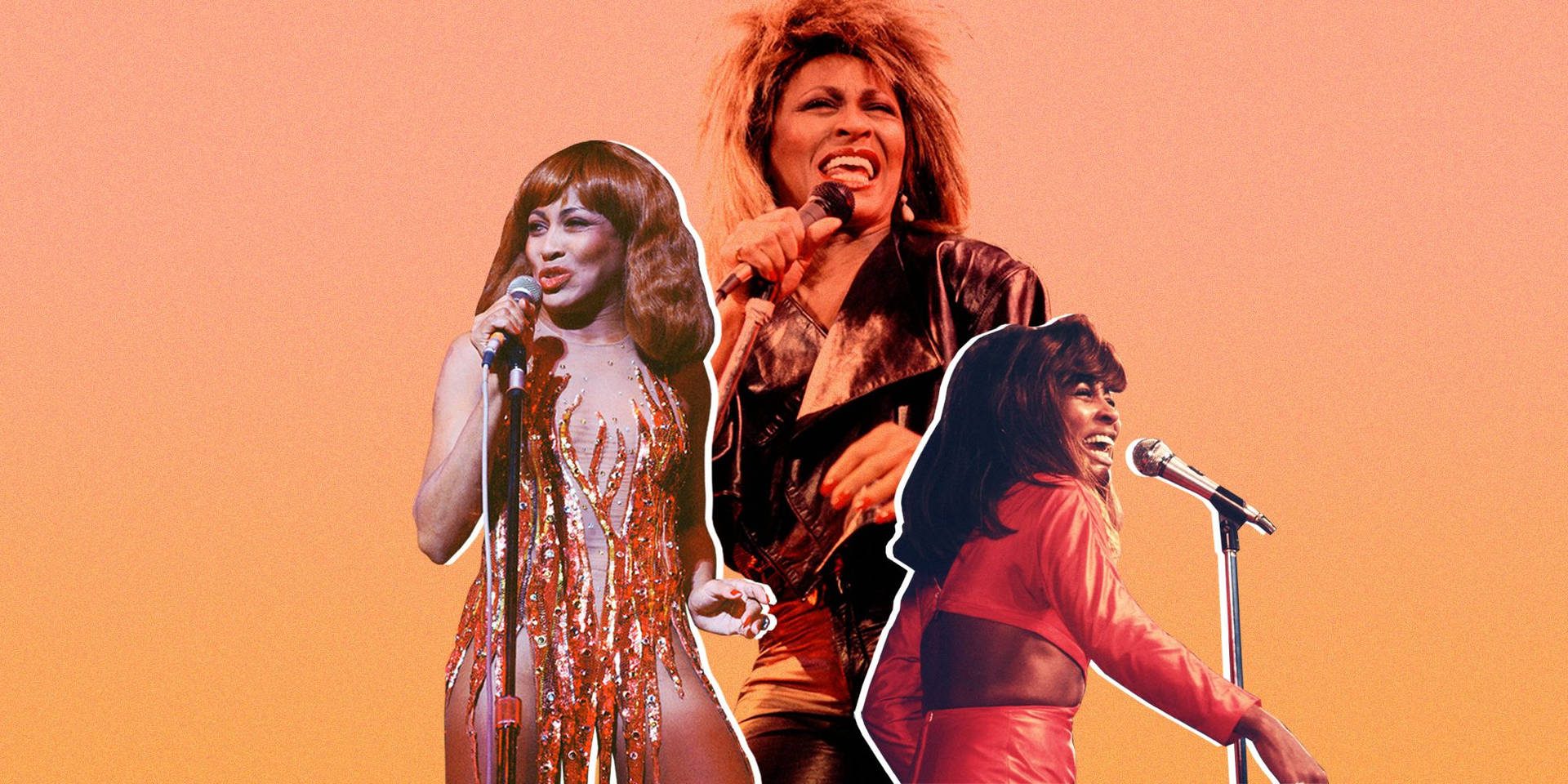 Collagedelle Performance Di Tina Turner Sfondo
