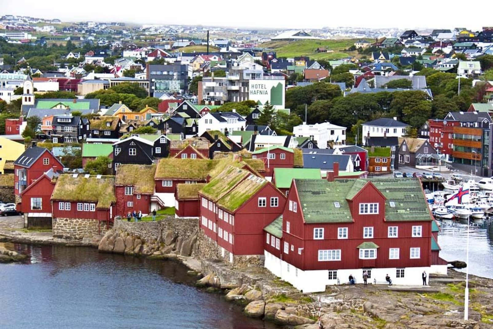 Tinganes And Thorshavn Houses Wallpaper