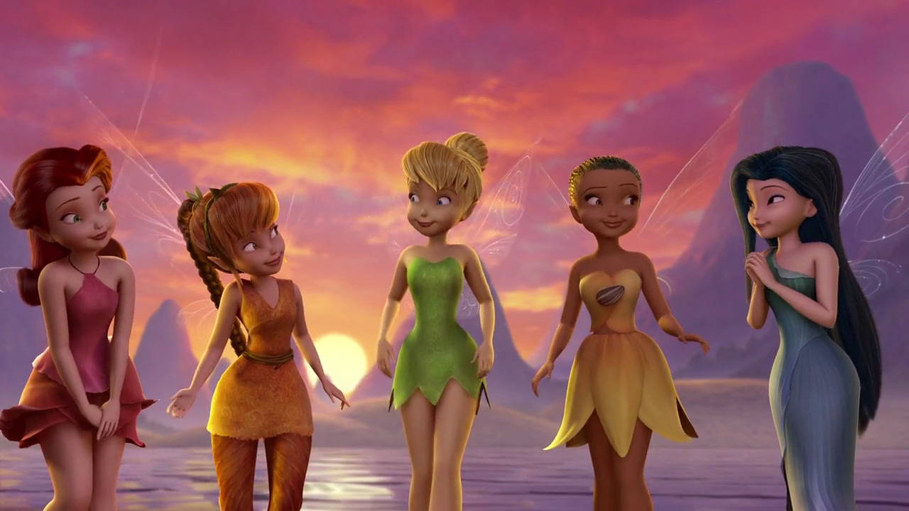Tinker Bell And The Girls Wallpaper