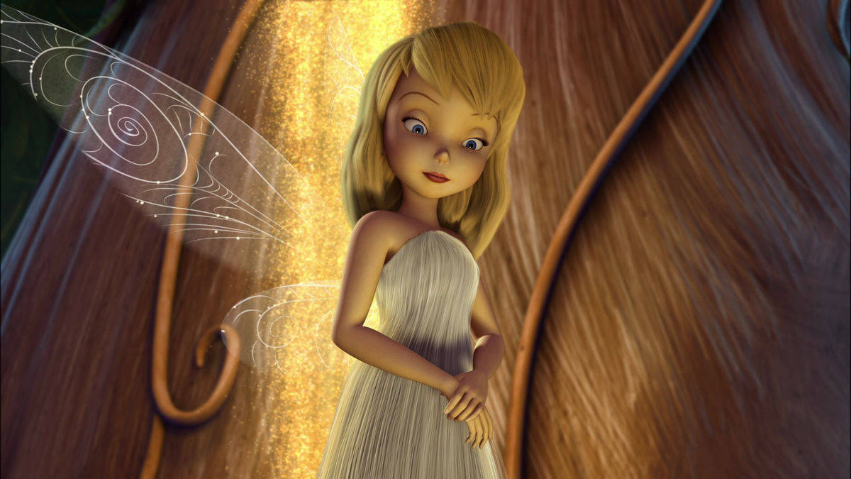 Tinker Bell In Silver Gown Wallpaper