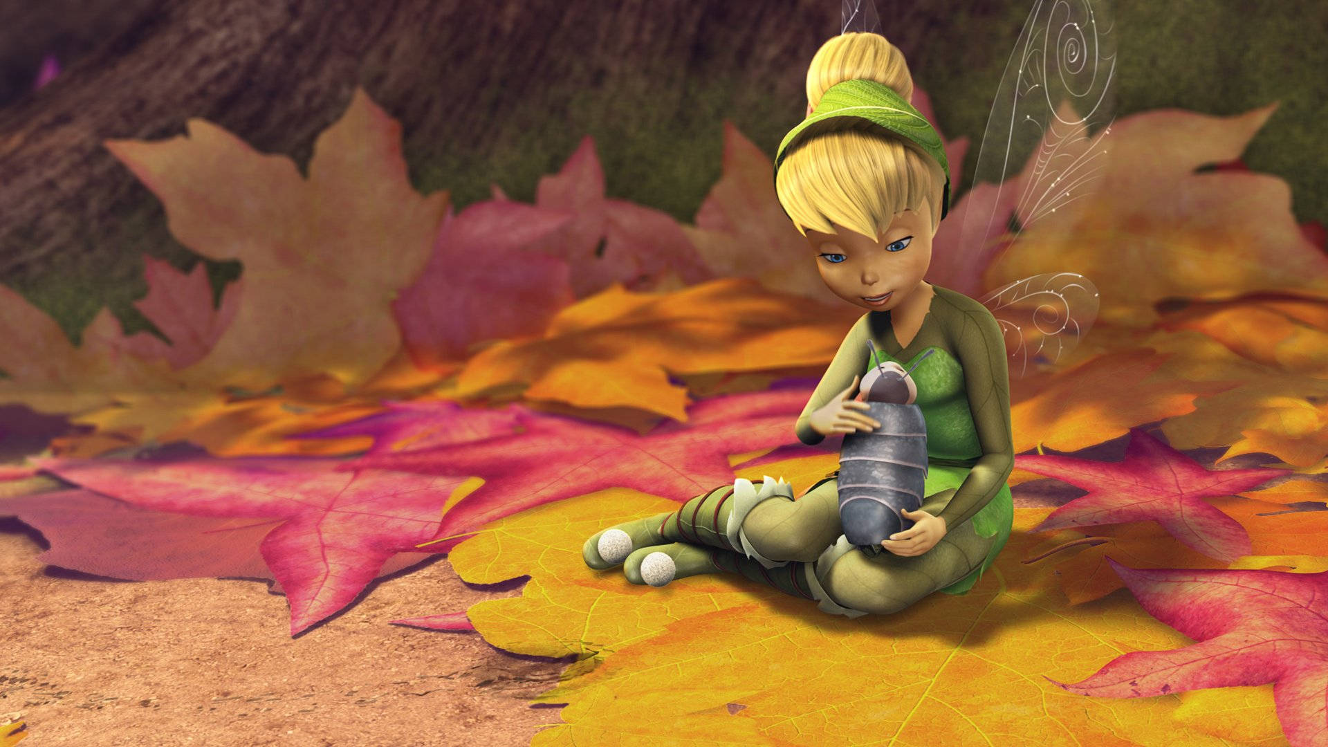 Tinker Bell Laying Down Wallpaper