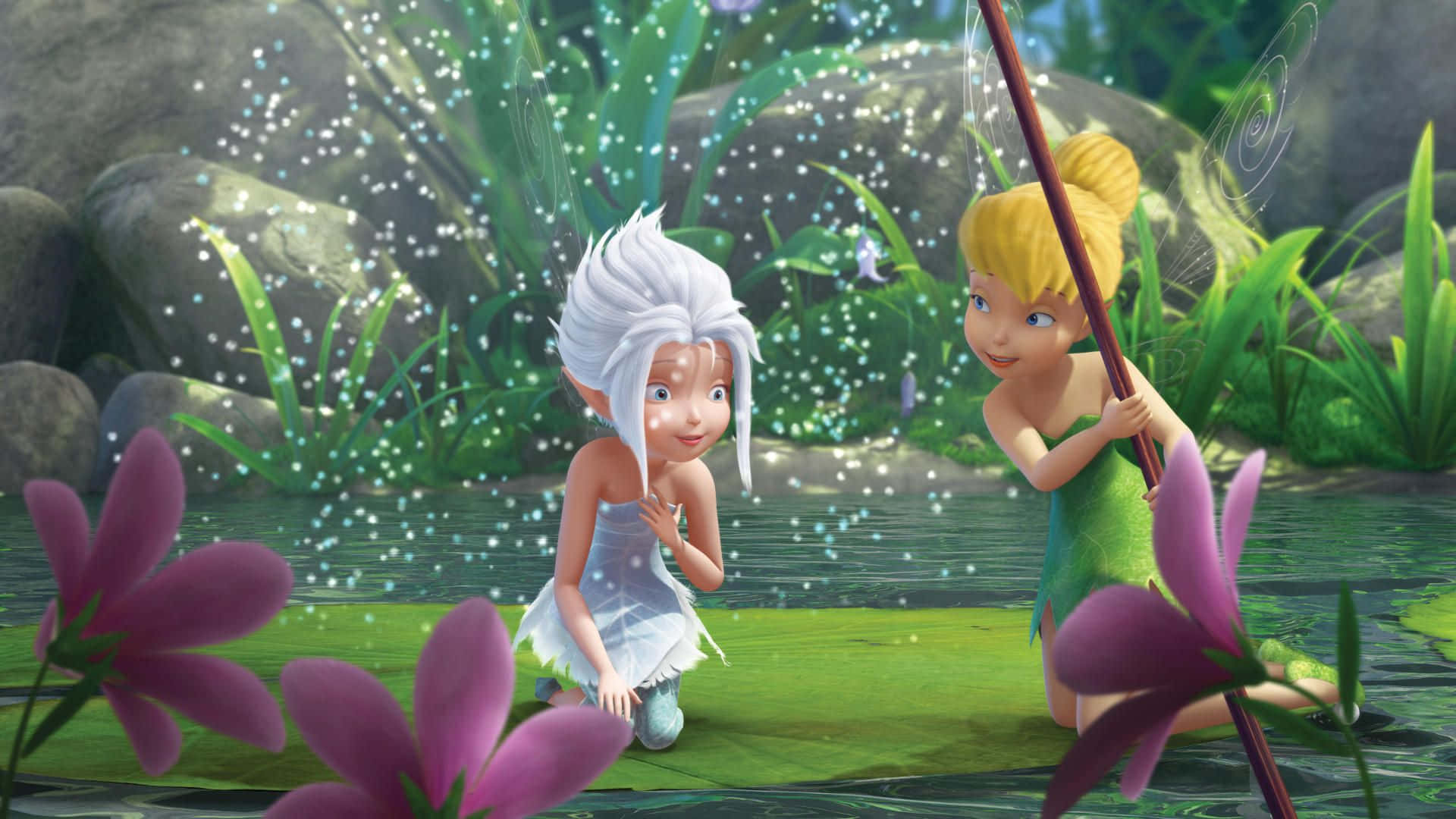Tinkerbell Sparkling in a Magical Forest