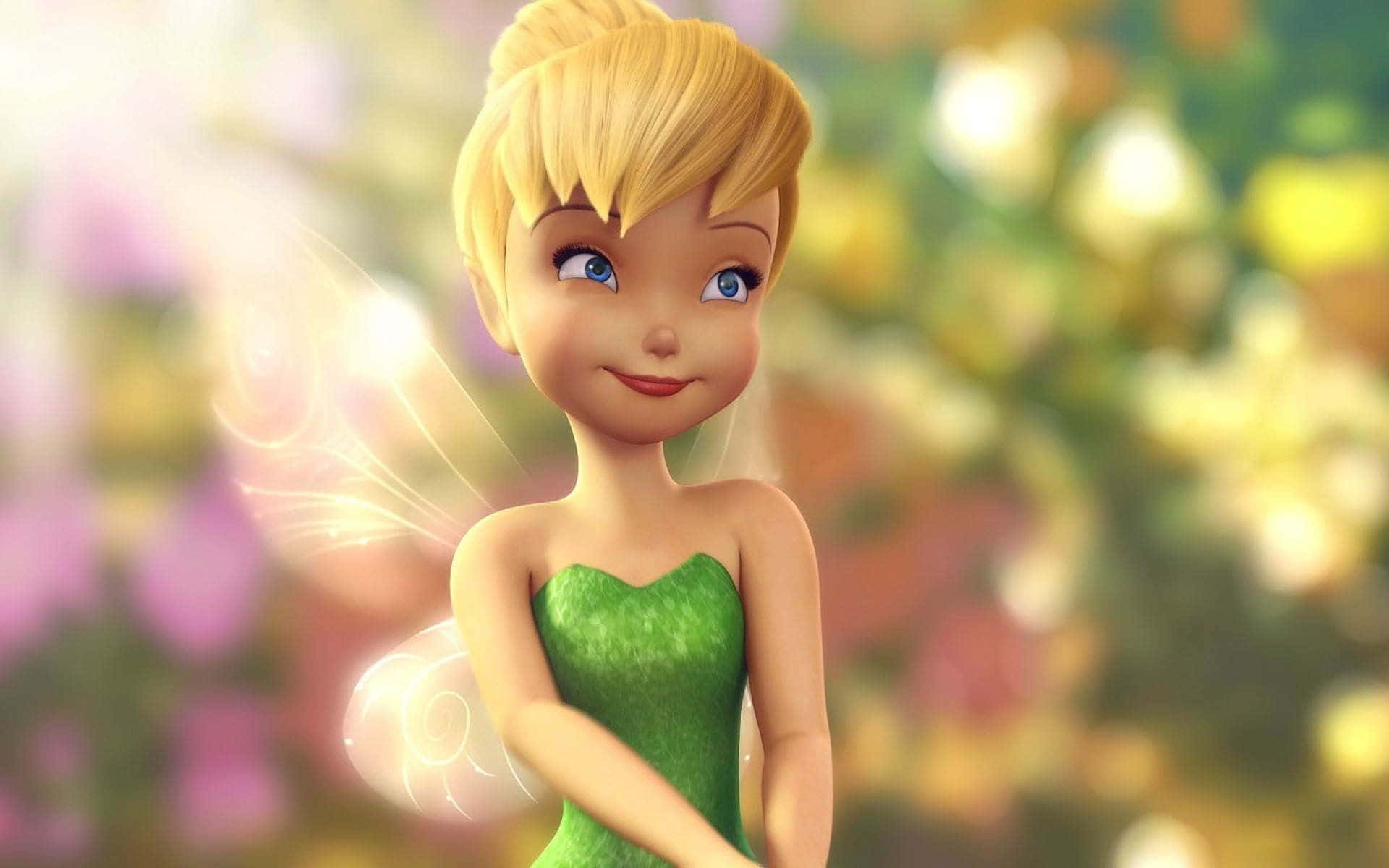 Tinkerbell sparkling in the mystical forest
