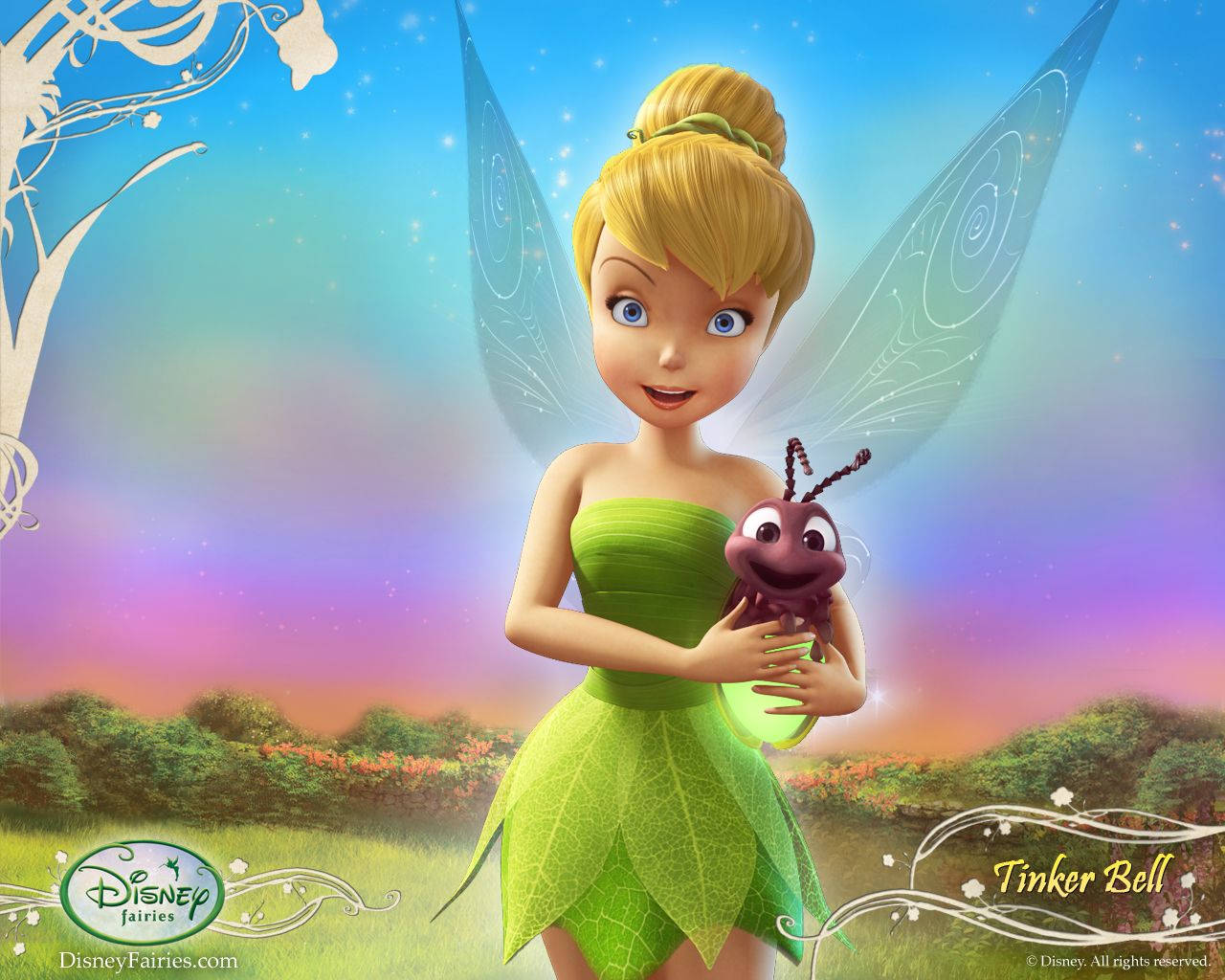 Tinkerbell and Blaze Smiling Wallpaper
