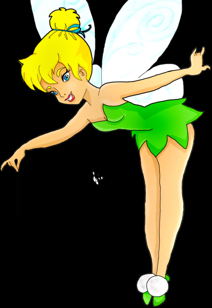 Tinkerbell Flying Pose PNG