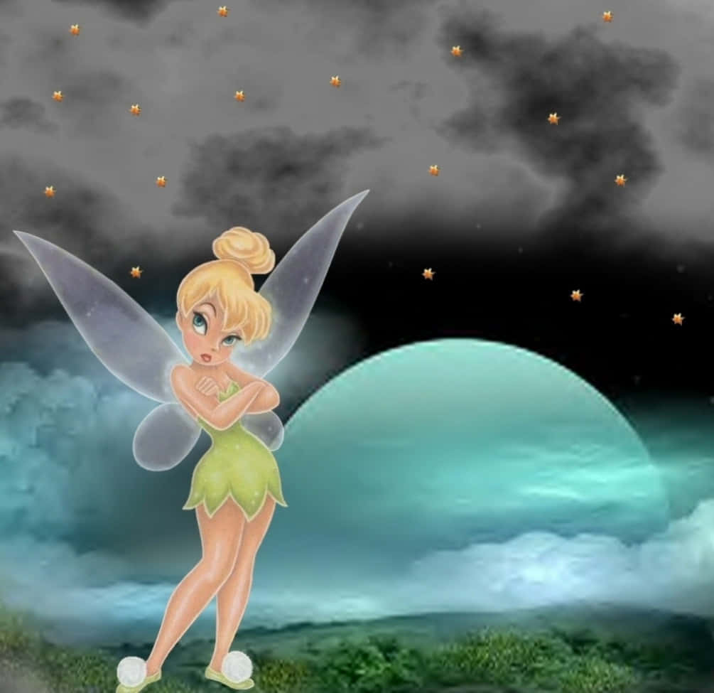 Tinkerbell Fairy In The Moonlight