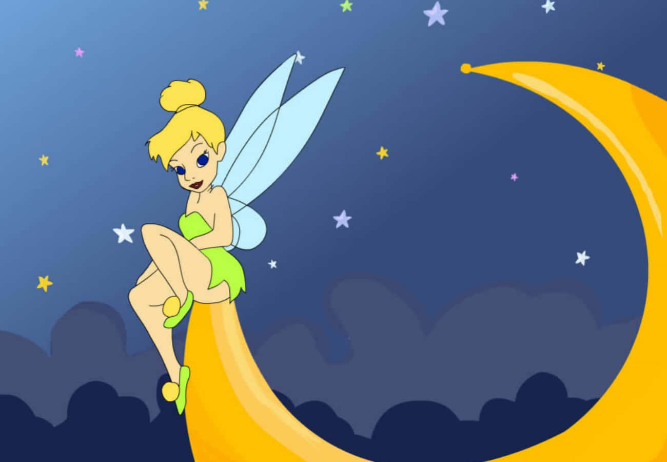 Image  Tinkerbell Flying Around a Castle