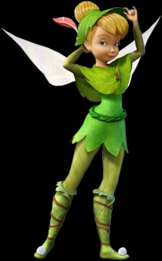 Tinkerbell Posing Fairy Cartoon PNG