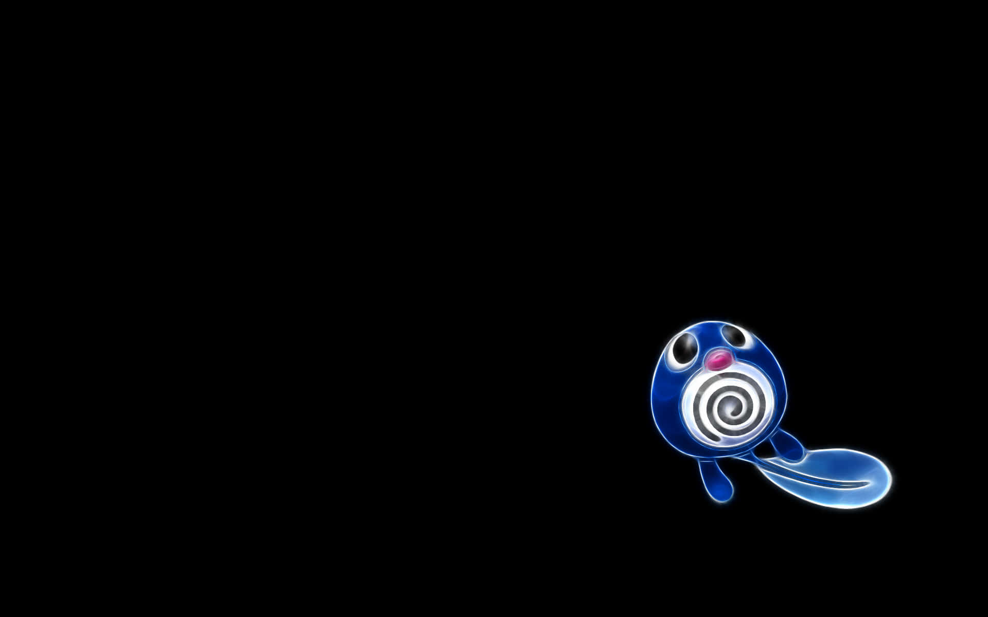 Vibrant Blue Poliwag Pokemon Illustration Wallpaper
