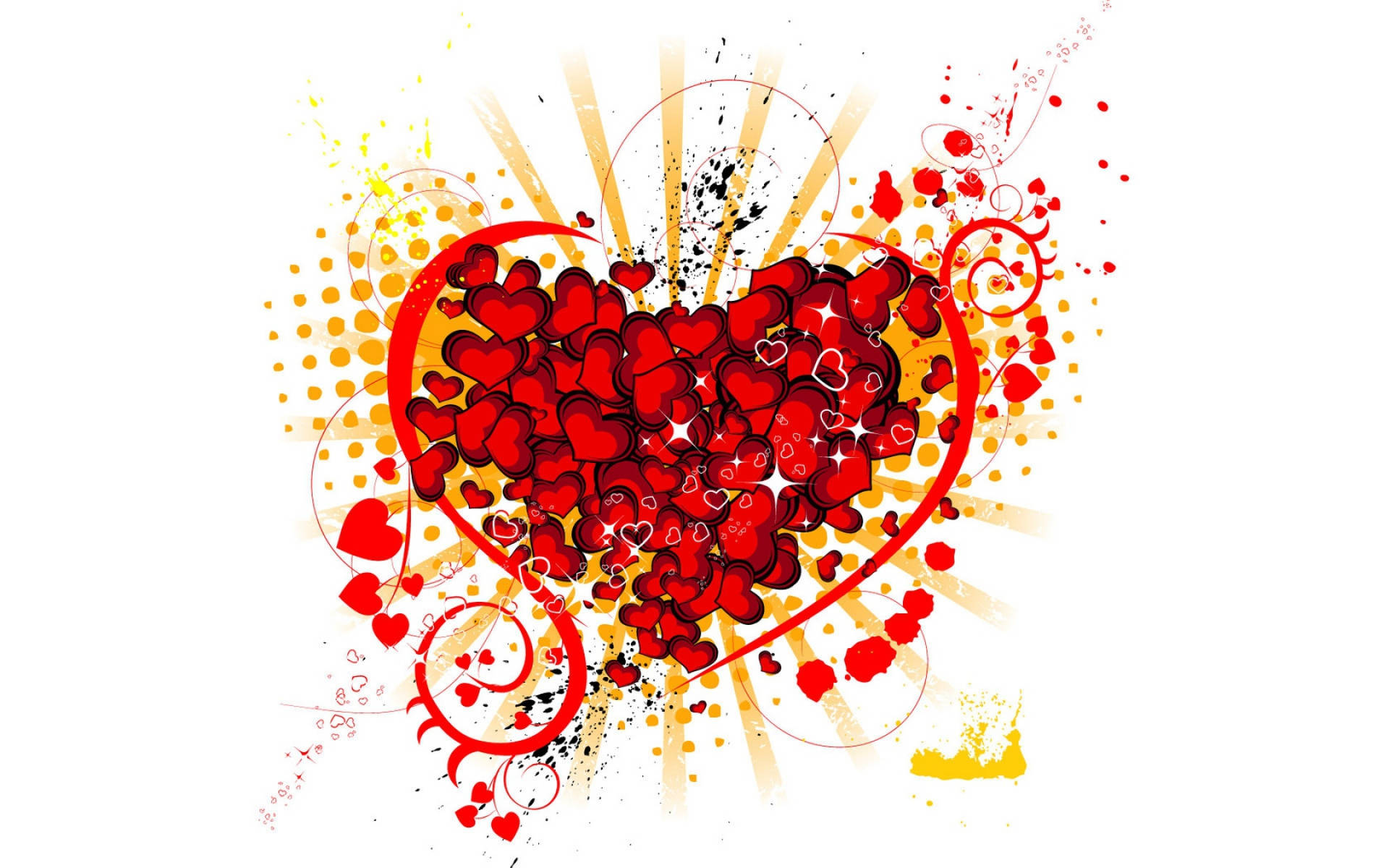 Tiny Cute Love Heart Graphic Wallpaper