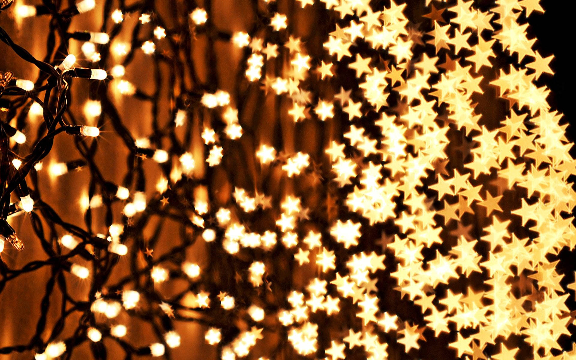 Tiny Gold Star Christmas Lights