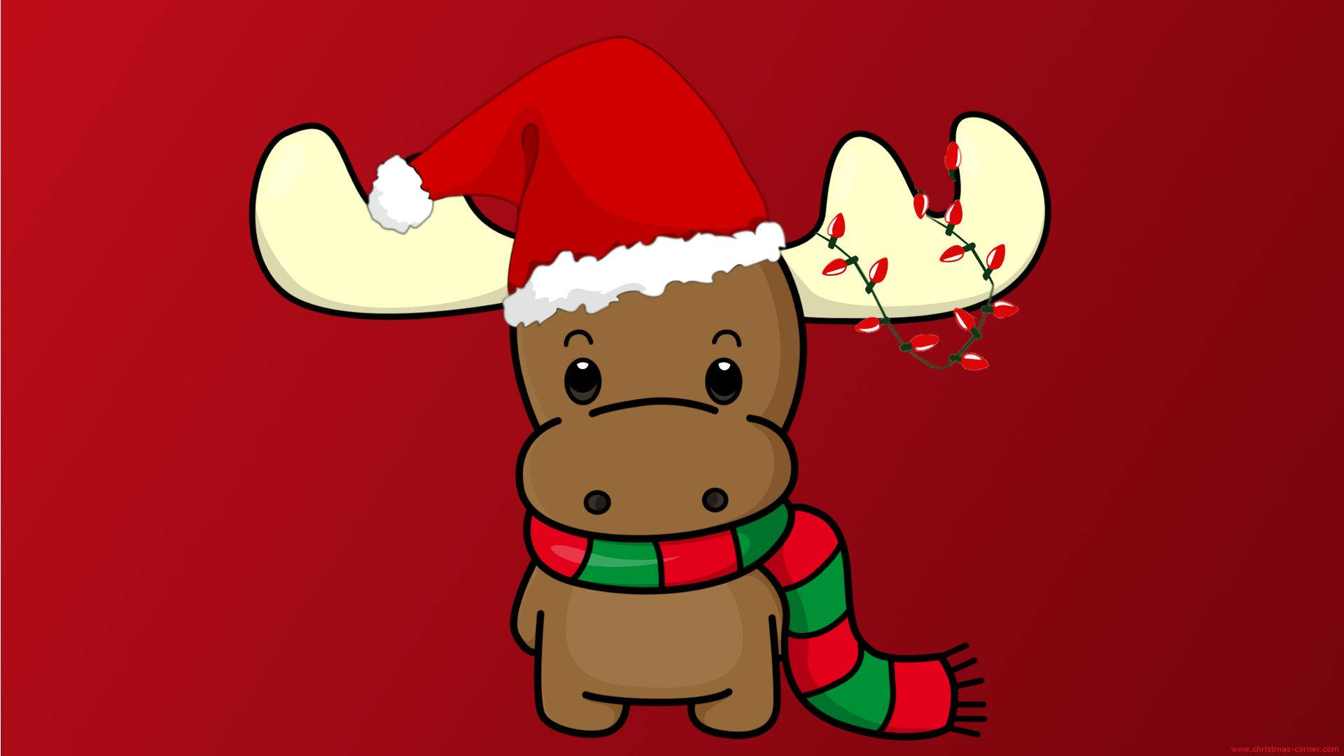 Tiny Kawaii Christmas Deer Wallpaper