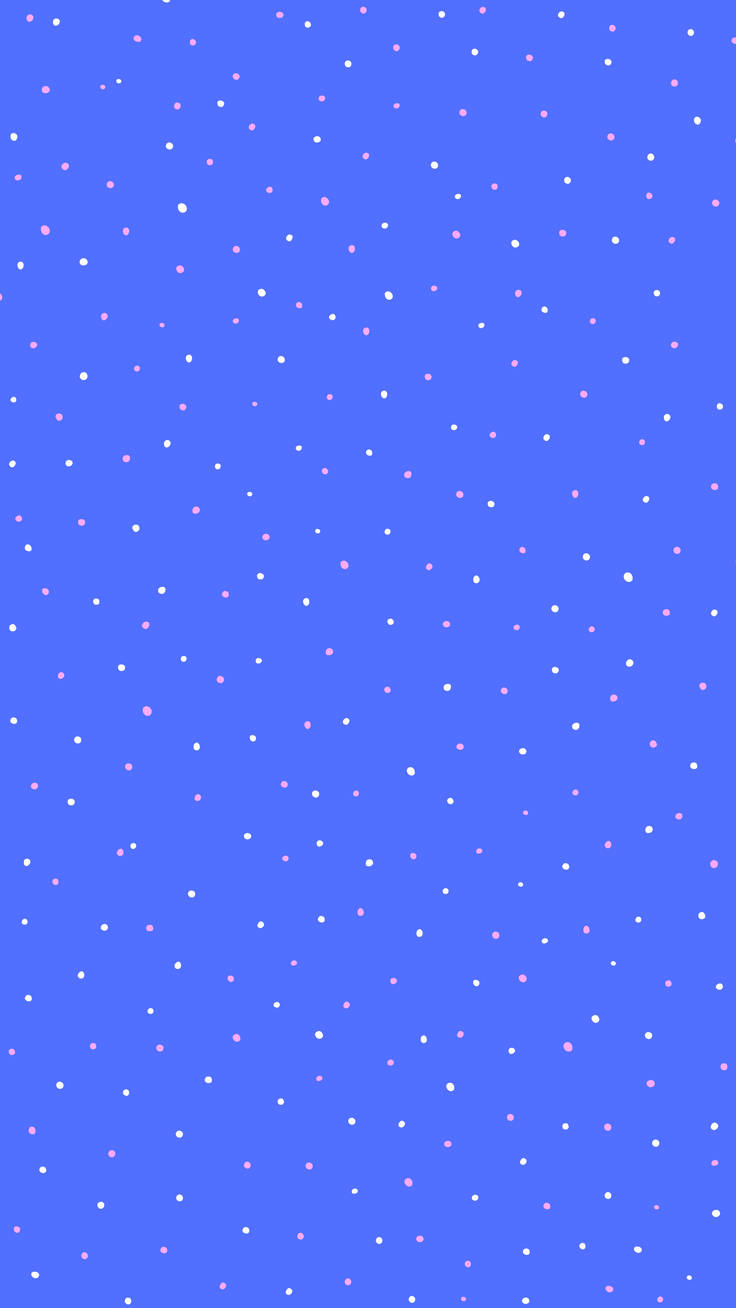 Kleinepolka-dots Auf Blau Wallpaper