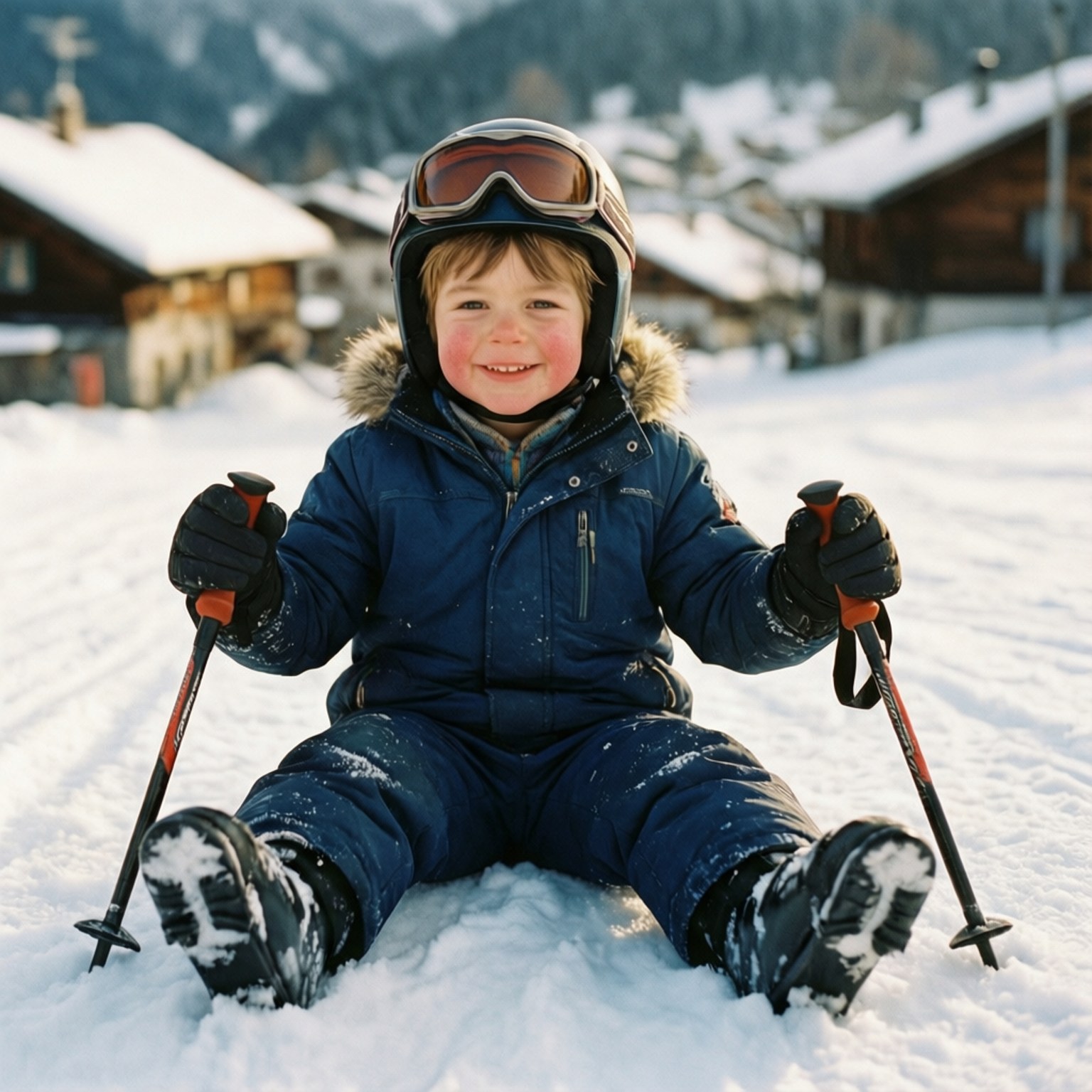 Pemain ski kecil Wallpaper