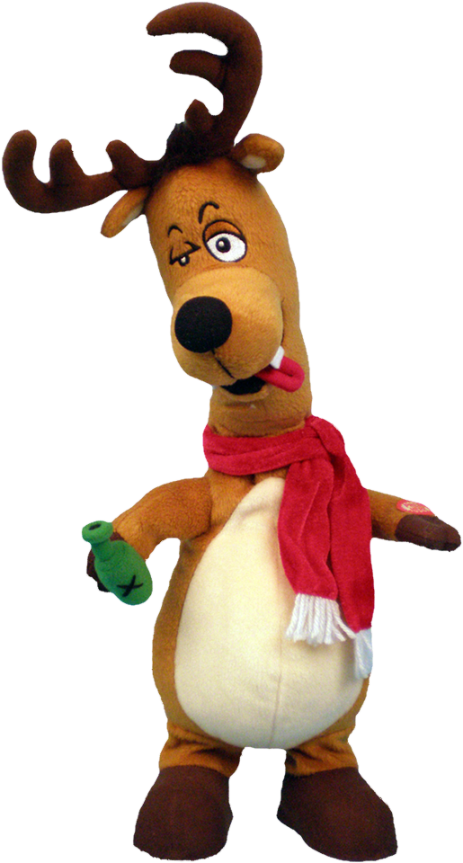 Tipsy Reindeer Plush Toy PNG