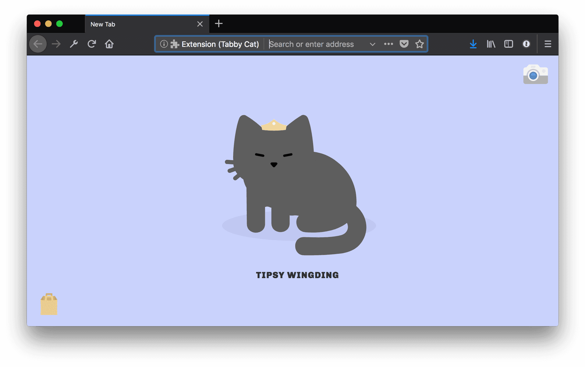 Tipsy Wingding Cat Browser Extension PNG
