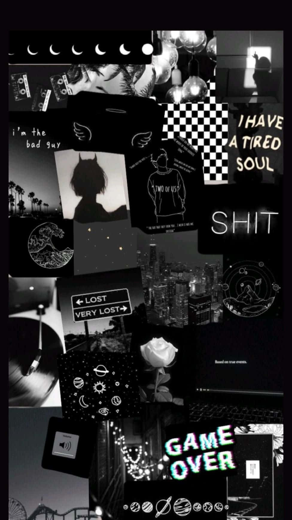 Tired Soul Aesthetic Collage Wallpaper