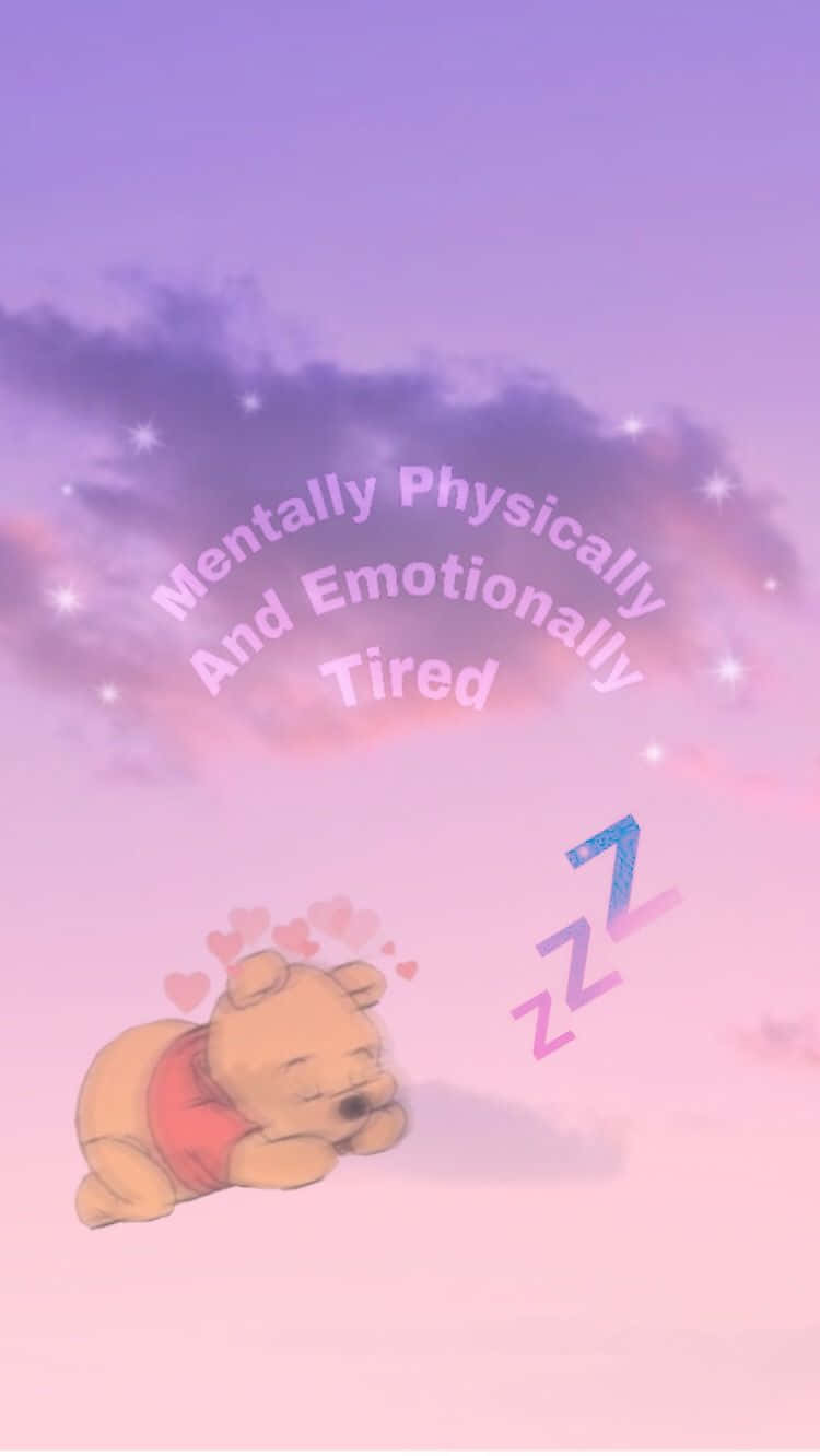 Tired Winnie The Pooh Aesthetic Wallpaper