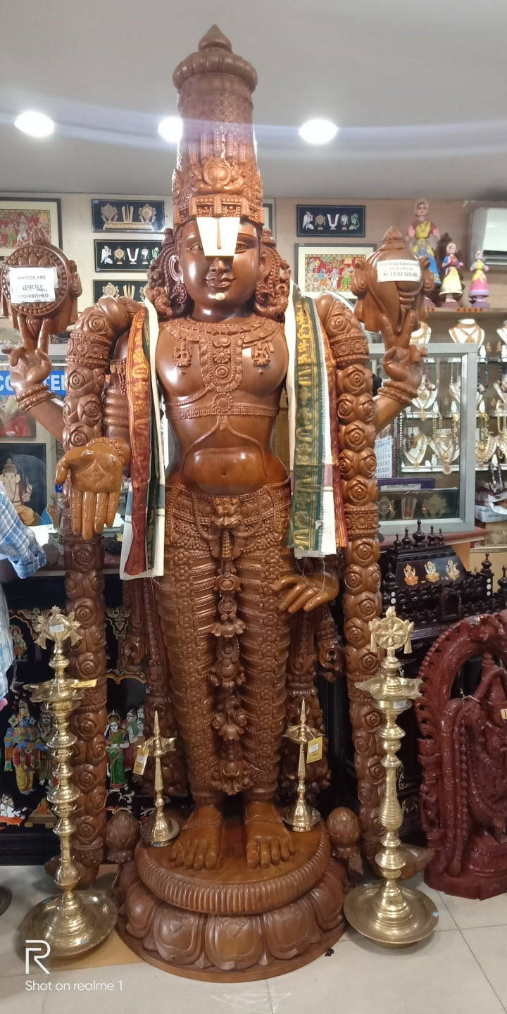 Tirupati Balaji Clay Statue Wallpaper