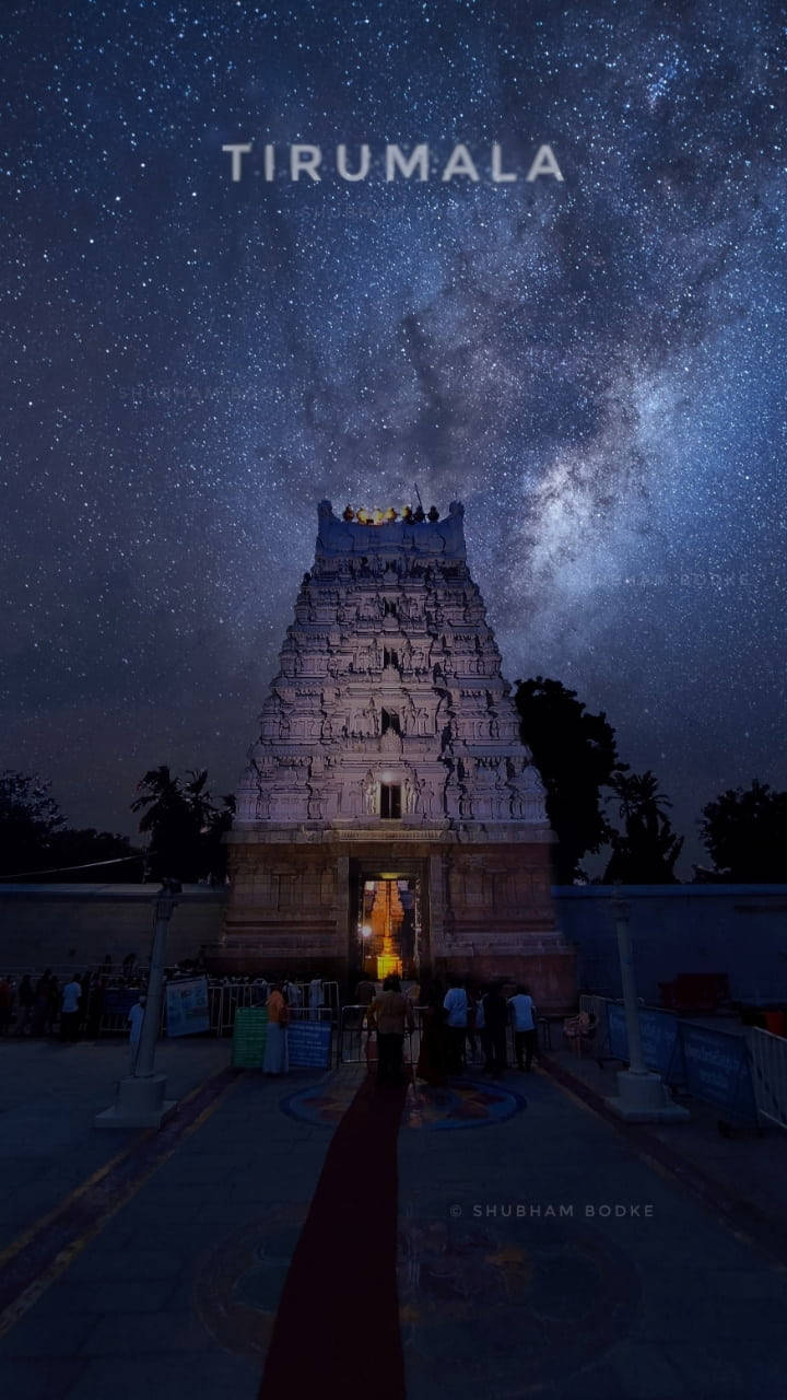 Tirupatibalaji Galaxy Tempel Wallpaper