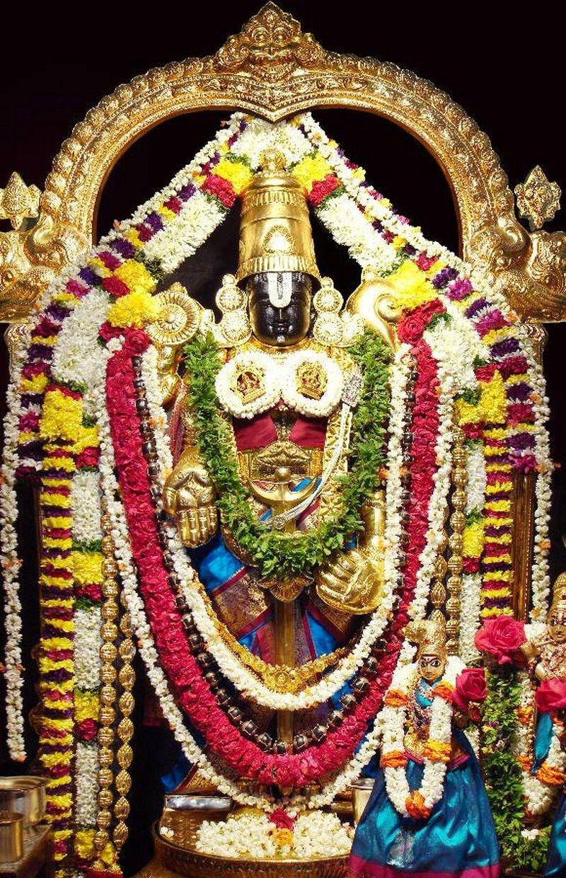 Tirupati Balaji Venkateswara Sfondo Nero Sfondo
