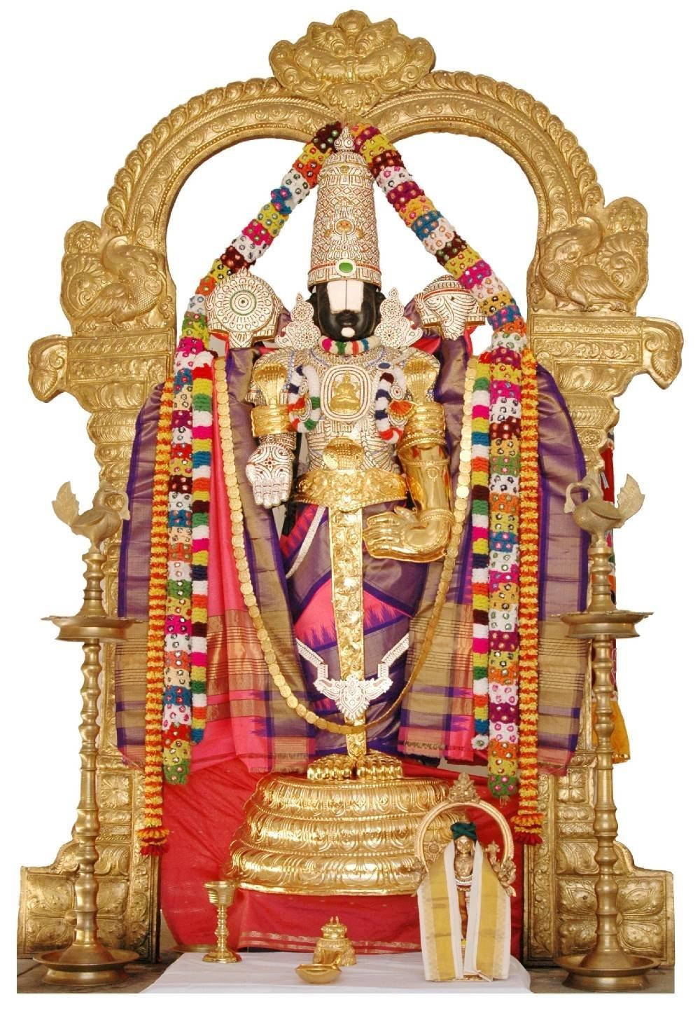 Download Tirupati Balaji Venkateswara White Background Wallpaper |  