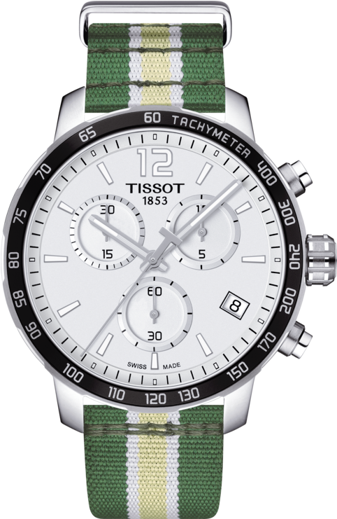 Tissot Chronograph Watchwith Green Strap PNG
